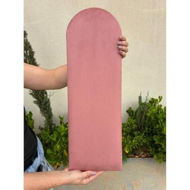 Imagem de Kit Cabeceira Estofada Nuvem Suede Adesiva 20x60cm Para Cama Solteiro Casal Queen King – Design Moderno e Instalação Sem Furo(Rose,7)