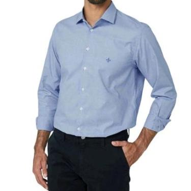 Imagem de Camisa Masculina Dudalina ML Slim Performance Azul Claro - 53114336-Masculino