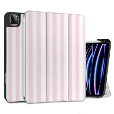 Imagem de DONGKE Capa para iPad Pro de 12,9 polegadas, 6ª geração 2022, suporte de lápis embutido + suporte de três dobras + despertar/hibernar automático + capa protetora para iPad Pro 12,9 5ª/4ª/3ª geração