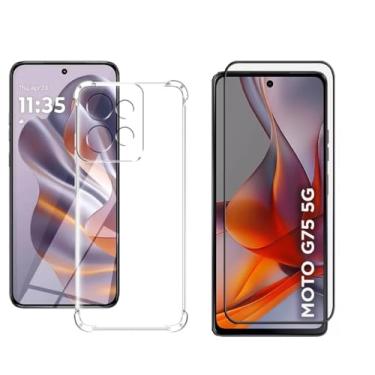 Imagem de Kit Capa Anti Impacto + Película Vidro 3D 9D Protetora P/Motorola Moto G75 XT2437