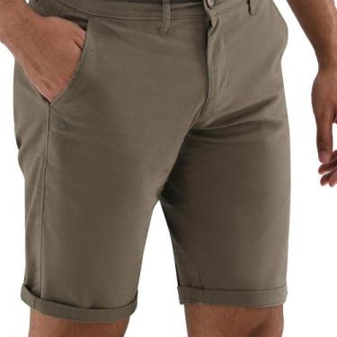 Imagem de Bermuda Sarja Masculina Ogochi Essencial 003528005 Cinza, 50, Cinza