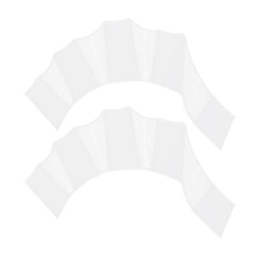 Imagem de Luvas de natação de silicone, 1 par de luvas de natação com tela tipo sapo de dedo, resistência à água, quilhas de remo para treinamento aquático, branco, M