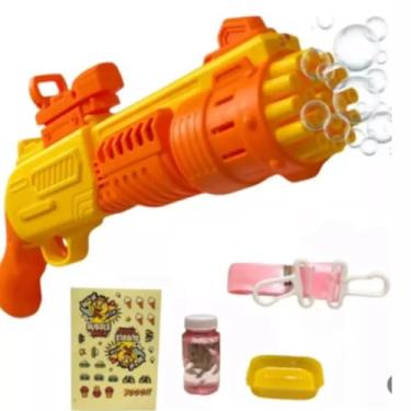 Imagem de Pistola Lança Bolhas de Sabão Automática Brinquedo Infantil Soprador de Bolhas