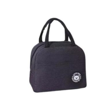 Imagem de Bolsa Térmica Lancheira Portátil, Alça Dupla, Design Moderno (preto)