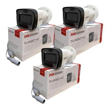 Imagem de 3x Câmeras Hikvision 2mp Ds-2ce16d0t-exipf Full Bullet