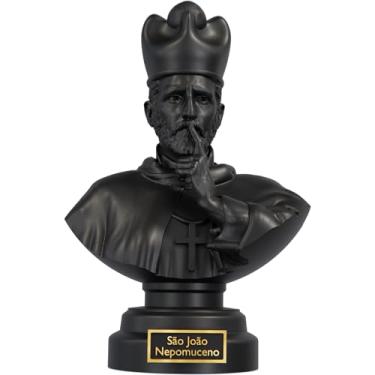 Imagem de Estátua Busto São João Nepomuceno - Mártir do Segredo da Confissão (Cor Aurum Noctis)