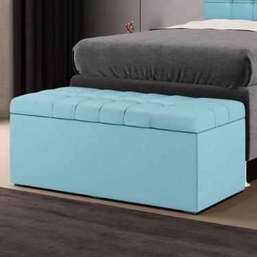 Imagem de Calçadeira Baú Alpha Para Cama de Casal 90cm no Tecido Courino - Conforto e Elegância Aradecor