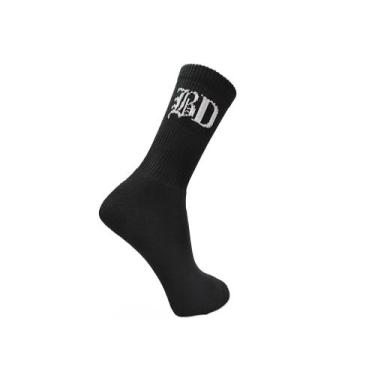 Imagem de Meia Preta Cano Alto BD Barcelona Design - Tamanho Único - no-brand