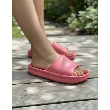 Imagem de Chinelo Feminino Ortopédico Boaonda Vibe Slide Super Leve, Vermelho, 3