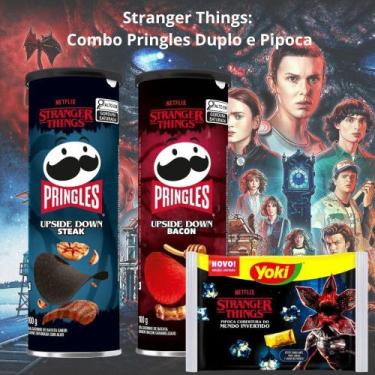 Imagem de Kit Pringles + Pipoca Stranger Things Netflix  Combo de Lanche para Ma