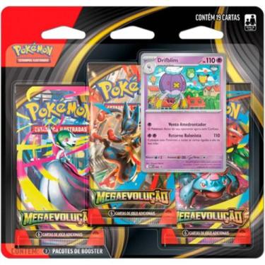 Imagem de Pokemon Blister Triplo Megaevolução 19 Cartas de Jogo Copag