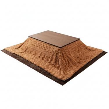 Imagem de パレットライフ Palette Life Kotatsu Futon, Boa Jacquard Padrão 3D, 74,8 x 94,5 polegadas (190 x 240 cm), Caramelo Retangular