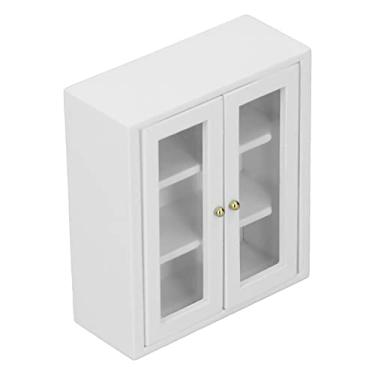 Imagem de ZJchao Casa de Bonecas, Banheiro, Madeira, 1, 12 Escala, Móveis para Casa de Bonecas, Madeira, Excelente Decoração para Banheiro, Cozinha (Branco)