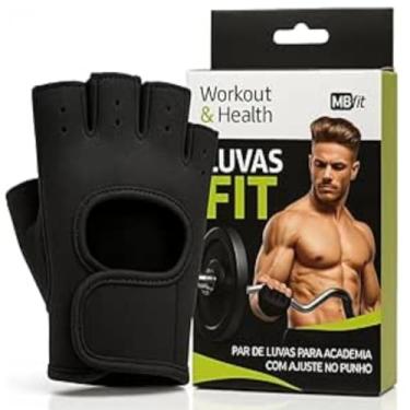 Imagem de Luva Academia Preta Tamanho Único - Antiderrapante Confortável Com Ajuste No Punho Para Treino E Musculação