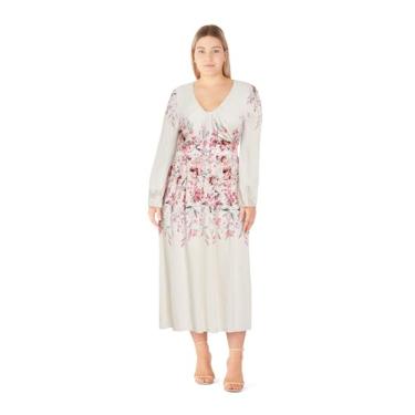 Imagem de City Chic Vestido de coquetel feminino - Cali Maxi, Floral, 25 Plus Size