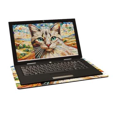Imagem de TrekBoard Mesa de laptop, ultra-portátil, impressão artística elegante, superfina e leve, feita nos EUA, viaja bem, miau/médio