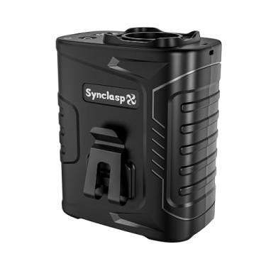 Imagem de SynclaspX Ventilador de cintura portátil - Ventilador de clipe de cinto com 5 velocidades, vento ultraforte de 12 m/s, recarregável de 5000 mAh, tempo de execução de 29H, luz LED, lâmpadas SOS