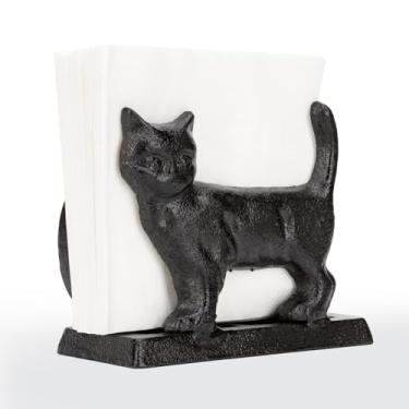 Imagem de Porta-guardanapos de ferro – Organizador de mesa compacto premium de 13 x 11 cm para mesas de cozinha, jantar e café | Porta-guardanapos para guardanapos de papel, bancada essencial para casa e