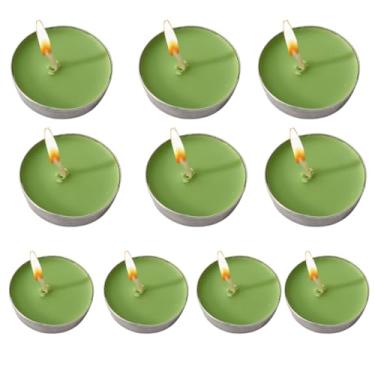 Imagem de Kit 10 Velas Verde Rechaud Parafina Decoração