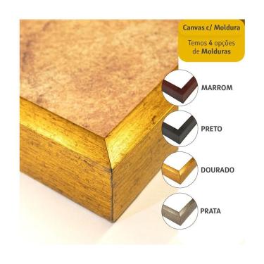 Imagem de Quadro Decorativo Abstratos e Geometricos Clean Dynamic C- Moldura Marrom Tamanho 100 X 70cm