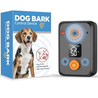 Imagem de Dispositivo antilatido para cães, dispositivo de dissuasão de latidos de cães com 3 modos ajustáveis, recarregável, ultrassônico, dissuasor de latido, alcance de 1,5 m, adequado para todas as raças e