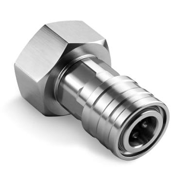 Imagem de Senlinyu Adaptador de mangueira de jardim para lavadora de pressão, 3/10.2 cm GHT para 1/10.2 cm Conexão rápida, converte mangueira de água em conector de arruela elétrica, acessório de aço inoxidável