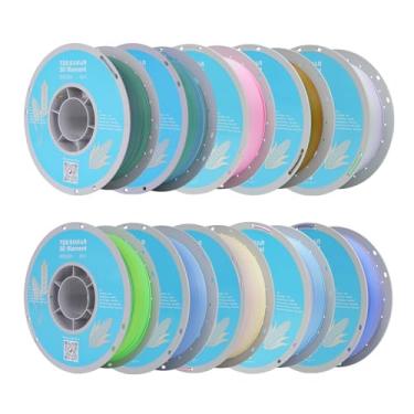 Imagem de TECSONAR Filamento de impressora 3D Matte Rainbow PLA, 10 rolos, carretel de 1 kg (1 kg) 1,75 mm, filamento gradiente multicolorido a granel para a maioria das impressoras 3D FDM, 10 cores diferentes