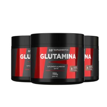 Imagem de 3x glutamina 150g hf suplementos