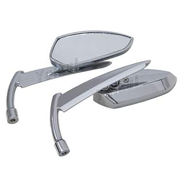 Imagem de Espelhos de corrida de lança de motocicleta Grim Reaper 8 mm 10 mm compatíveis com Harley Davidson MOTO GUZZI Honda Kawasaki Yamaha Suzuki street sport Cruiser Chopper Touring Custom Bike