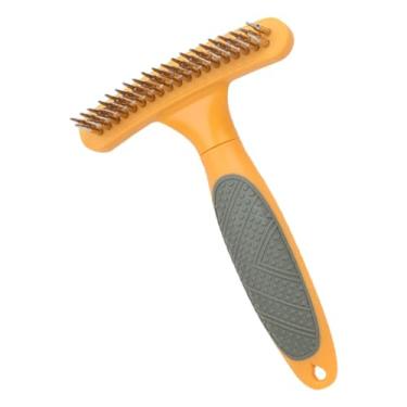Imagem de Shakven Escova de ancinho para cães para queda, ancinho de subpêlo para cães | Escova de limpeza para massagem de queda,Pente de desmatação para cães, escova de cabelo para cães, efeito de massagem e