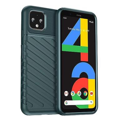 Imagem de Capa para Google Pixel 4a. Fibra de carbono refinada, anti-queda, anti-impressões digitais, proteção integral. A capa do telemóvel é compatível com o Google Pixel 4a