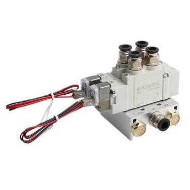 Imagem de 1 combinação de válvula solenoide DC12V DC24V AC110V AC220V Válvula de controle do cilindro SY3120-5LZD-M5 SY3120-3LZD-M5 4LZD 6LZD-M5(SY3120-6LZD 6 mm, 3 combinações)