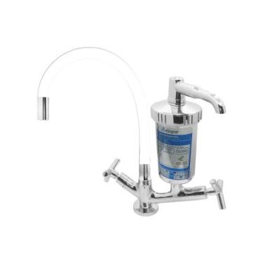 Imagem de Torneira Filtro Color Branca Com Copo Abs C55 Mesa 1/4 - Bognar