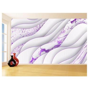 Imagem de Papel De Parede 3D Estilo Marmore Cores Formas 3,5M Mbr15 - Você Decor