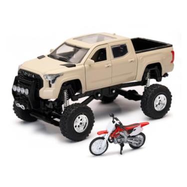 Imagem de NewRay 1:32 Scale Toyota Tundra Off Road Pick Up W/Honda Dirt Bike Diecast Model Car SS-54456