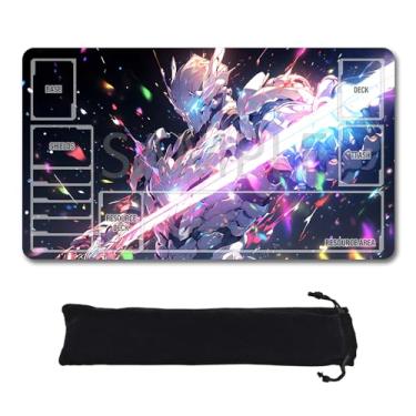 Imagem de GCG Playmats with Zones - 24"x14" Unofficial GCG Card Game Mat New Player Compatible TCG Player Include Storage Bag (GAODA (11)-Zone)