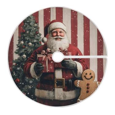 Imagem de SEHANY Saia para árvore de Natal, 122 cm, Papai Noel, vermelha, decoração de árvore de Natal, tapetes para decoração de festa de Natal em casa