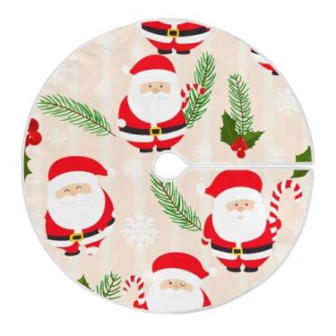 Imagem de SEHANY Saia para árvore de Natal, 91 cm, Papai Noel, vermelha, decoração de árvore de Natal, tapetes para decoração de festa de Natal em casa