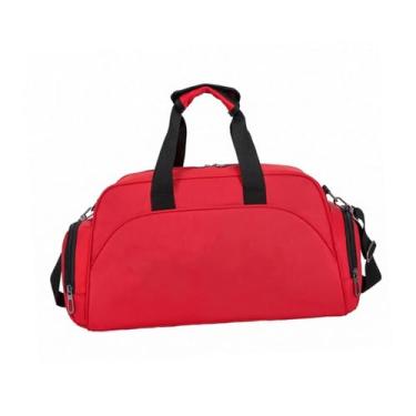 Imagem de menolana Bolsa de Viagem com Compartimento para Sapatos, Grande Capacidade, Oxford, Portátil, à Prova D'água, Bolsa de Ginástica, Bolsa Esportiva para Viag, Vermelho