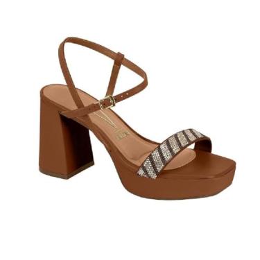 Imagem de Sandalia Vizzano Salto Bloco Ref 6472.215.30806 Marrom 34