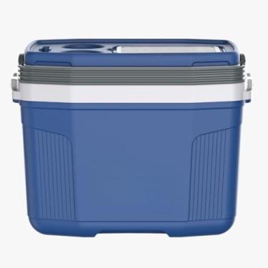 Imagem de Cooler Termico，a Capacidade de 32 Litros Permite Armazenar 45 Latas de Bebidas de 350 Ml，as Bebidas Podem Ser Mantidas Quentes Por Aproximadamente 24 Horas，Adequado para Pesca, Acampamento, Etc.(Azul)