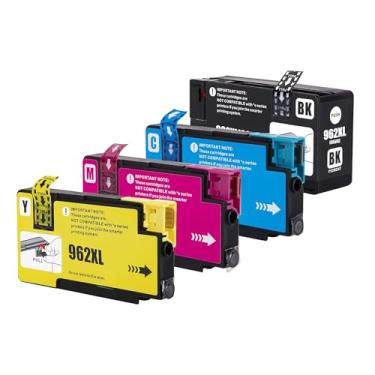 Imagem de Pacote combo de cartuchos de tinta 962XL OfficeJet Pro 9010 9015 9020 9018 compatível com cartuchos de tinta HP 962 XL HP962XL/962 HP962XL HP962 Tinta de impressora para OfficeJet Pro 9015 9010 9020
