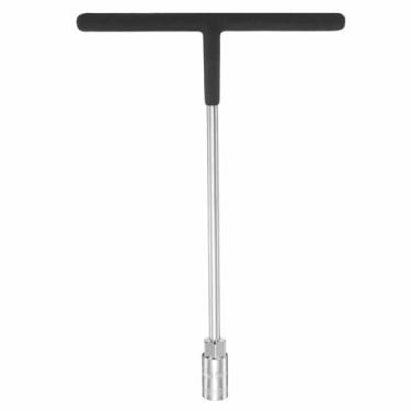 Imagem de HARFINGTON Chave de soquete em T 17 mm de aço de carbono métrico de 6 pontos hexagonais hexagonais em forma de T com alça antiderrapante para reparo de motocicleta, veículo, carro, bicicleta