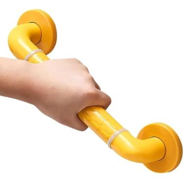 Imagem de Barra de apoio de segurança de banheiro para idosos, deficientes, alça antiderrapante para banheira, barra de equilíbrio de chuveiro de montagem na parede, trilho de mão de vaso sanitário (amarelo-30