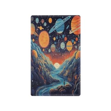 Imagem de Wassud Placa de cobertura para interruptor de luz, capas de tomadas duplas, placa de parede, universo, decoração de casa, sala de estar, quarto, decoração