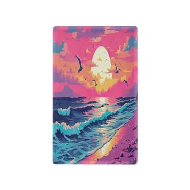 Imagem de Wassud Linda placa de cobertura de interruptor de luz de praia com pássaros, 1 capa de tomada em branco placa de parede decorativa decoração de casa sala de estar quarto