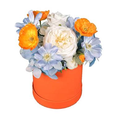 Imagem de LMJYU Flores artificiais para decoração flores artificiais em vaso flores falsas em vaso decoração de buquê de rosas com arranjo de vaso para centros de mesa flores artificiais para casa
