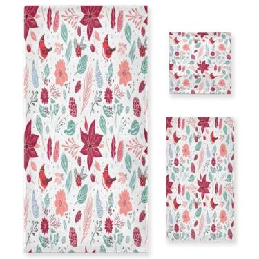 Imagem de Wassud Conjunto de 3 toalhas de banho de folhas de outono, toalhas super macias e absorventes para banheiro, toalhas de banho de secagem rápida, toalha de banho para academia, spa, hotel