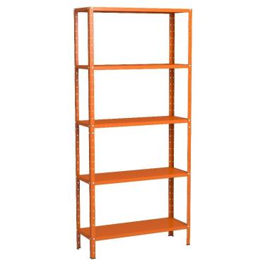 Imagem de Estante Aço 5 Prateleiras Livros Cozinha Quarto Eaf005 Laranja