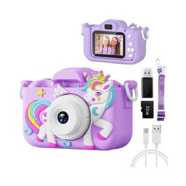 Imagem de Câmera Digital Infantil HD 1080P Vídeo Cartão De 32GB Mini Câmera Com 